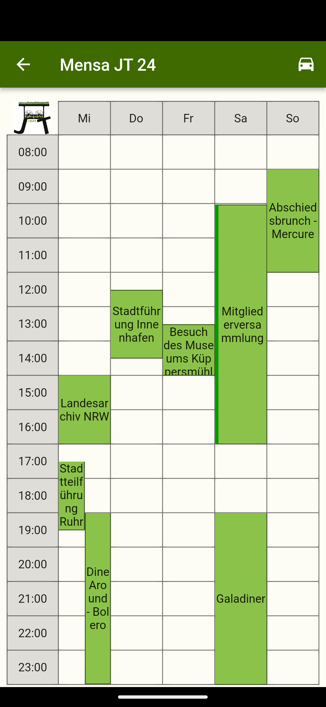 Kalendarische Übersicht